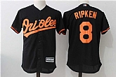Baltimore Orioles #8 Cal Ripken Jr Black New Cool Base Jersey,baseball caps,new era cap wholesale,wholesale hats